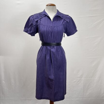 Vestido Azul Listrado – Tam P