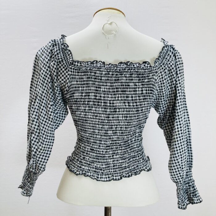 Blusa Ciganinha Xadrez - tam M - Imagem 3