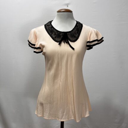 Blusa Salmão com Rendas – Tam P