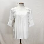 Blusa Branca com Rendas - Tam G/GG