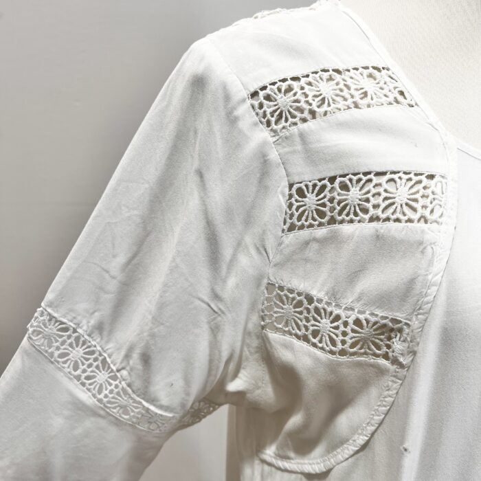Blusa Branca com Rendas - Tam G/GG - Imagem 3