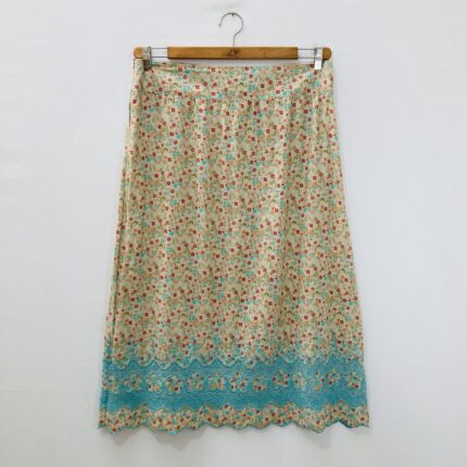 Saia Longa Floral Bordados na Barra – tam M