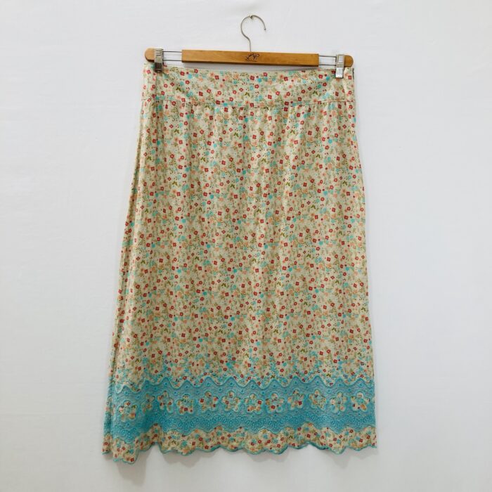 Saia Longa Floral Bordados na Barra - tam M - Imagem 5