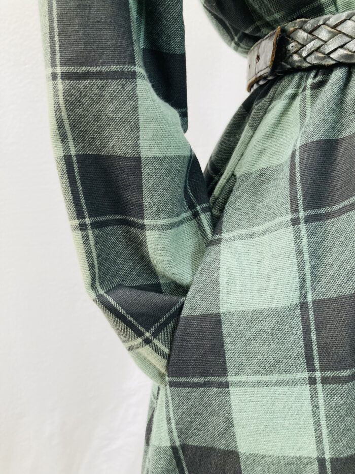 Vestido Midi Xadrez Manga Longa - tam P - Imagem 2