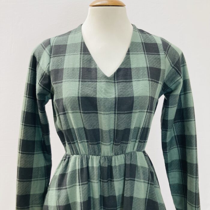 Vestido Midi Xadrez Manga Longa - tam P - Imagem 4