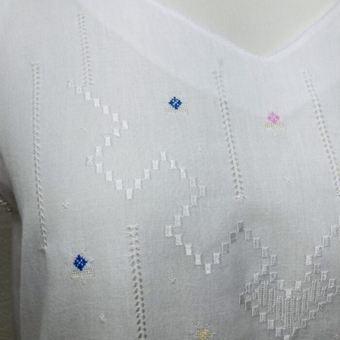 Blusa Vintage com mangas em crochê - tam M - Imagem 3