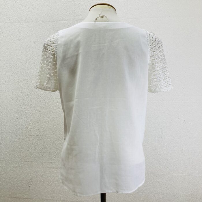 Blusa Vintage com mangas em crochê - tam M - Imagem 5