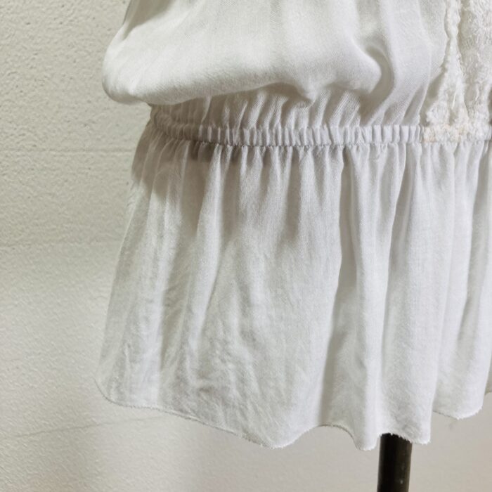 Blusa Branca com Rendas e Crochê - tam G - Imagem 7