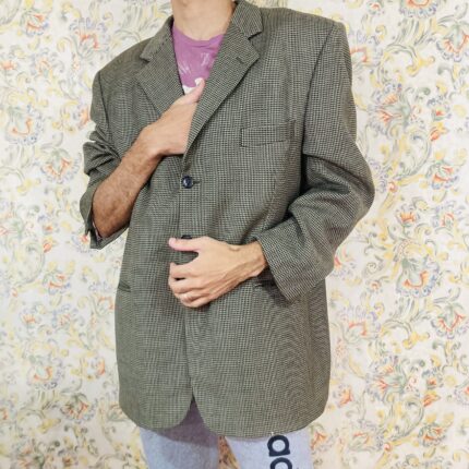 Blazer Vintage Pied-de Poule – tam G