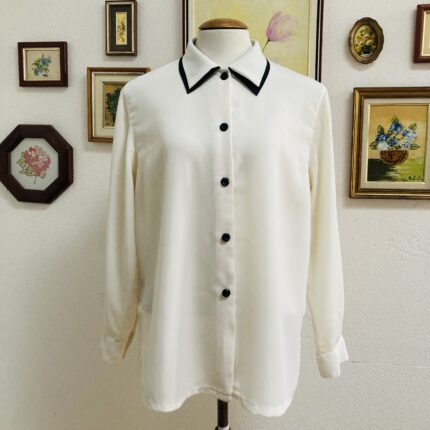Camisa Off-White duplo colarinho – tam G
