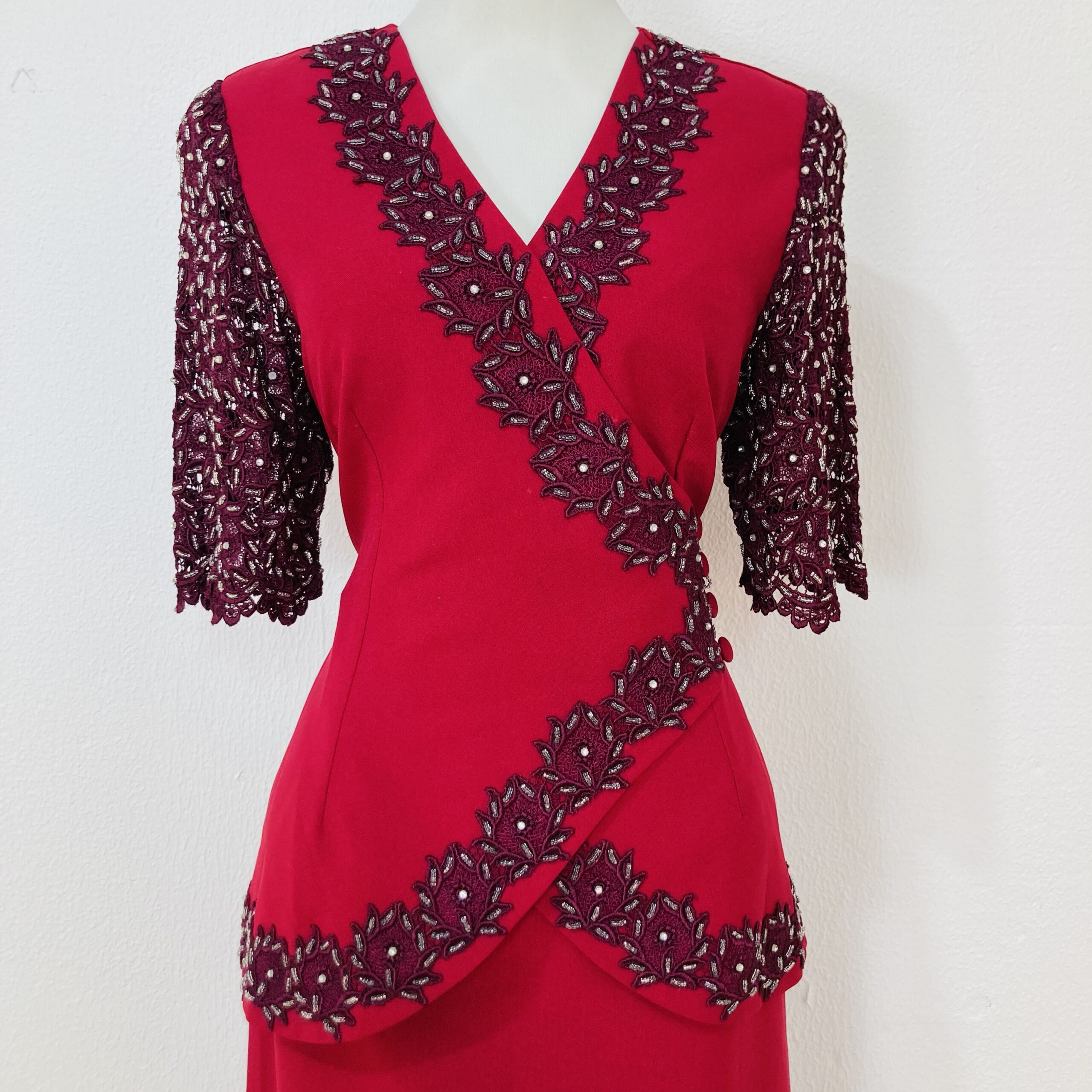Vestido Vintage Longo Festa - tam M - Imagem 4