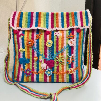 Bolsa Tiracolor em Croche – tamanho grande