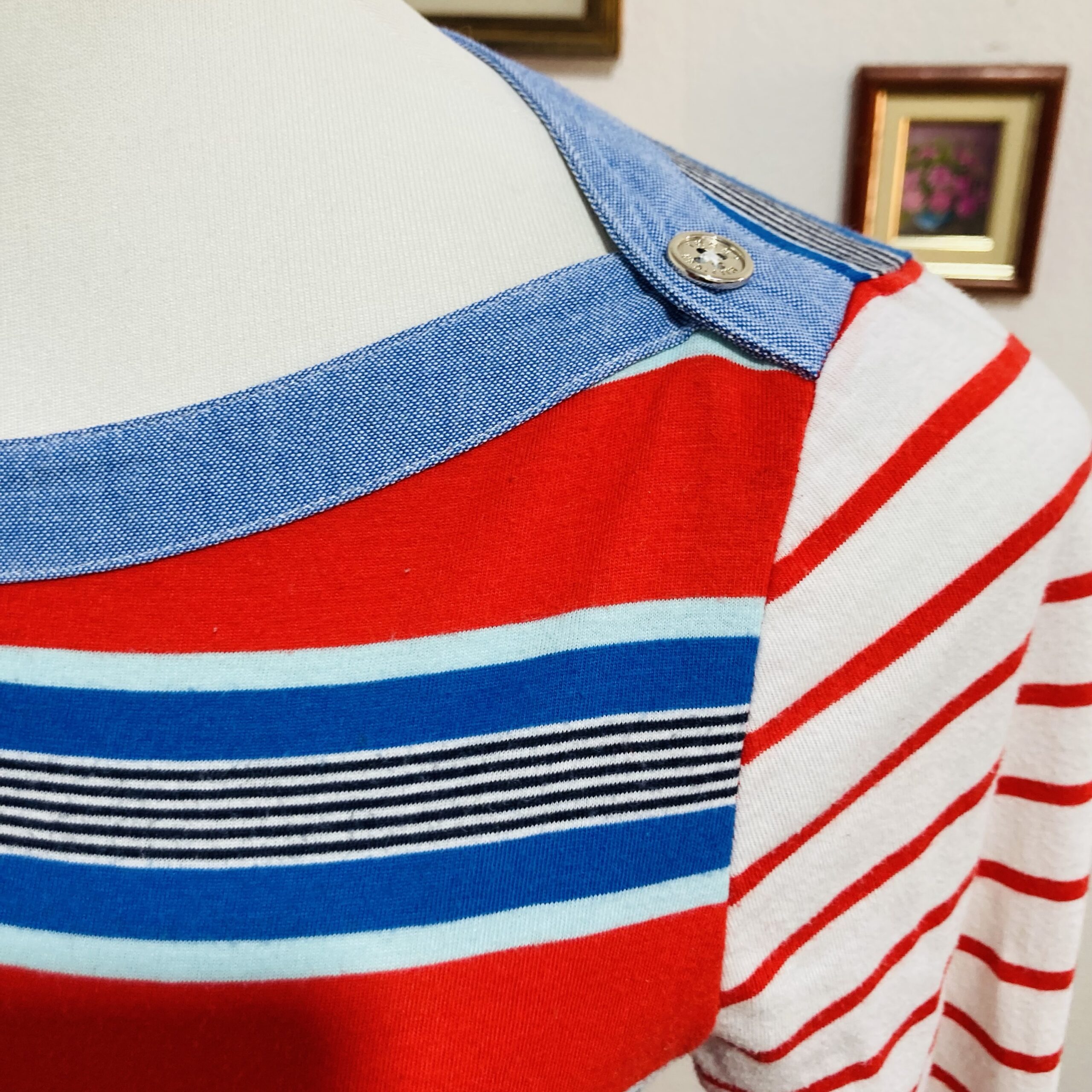 Blusa Listrada Tommy - tam P - Imagem 3
