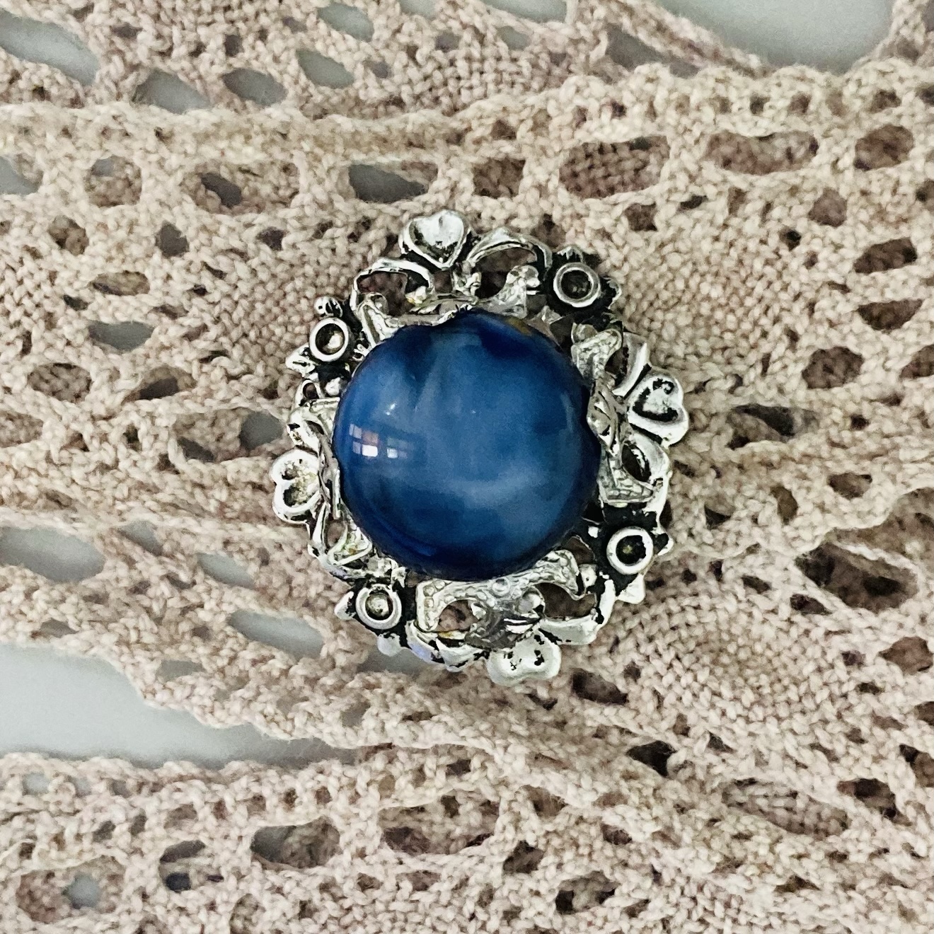 Laço em Rendas e Broche Azul - Imagem 3